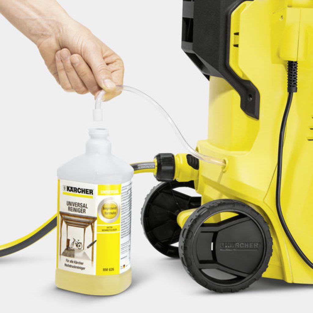 Use a pressure washer with a detergent