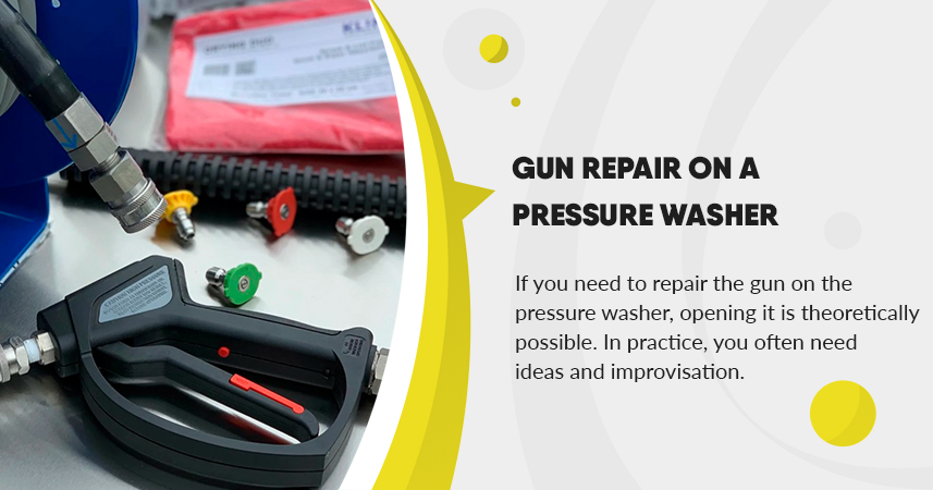 Gun repair on a pressure washer