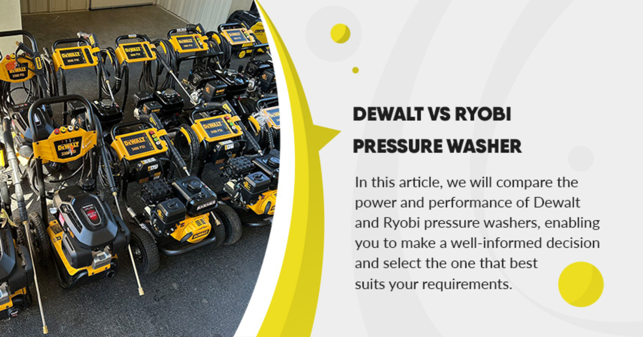Dewalt vs Ryobi Pressure Washer A Comparison of Power and Performance