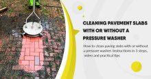 Cleaning pavement slabs with or without a pressure washer