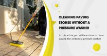 Cleaning paving stones without a pressure washer