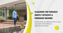 Cleaning the terrace gently without a pressure washer