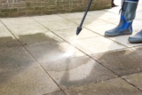 Cleaning patio slabs